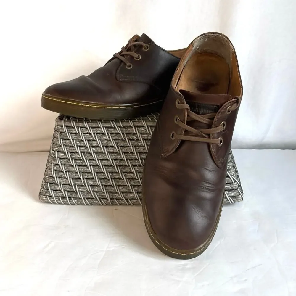 Dr. Martens Coranodo Brown Leather Lace Up Oxford Casual Shoes Men Size 9 Wms 10